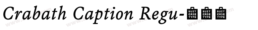 Crabath Caption Regu字体转换